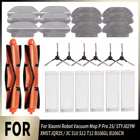 Main Side Brush Filter Mop For Xiaomi Robot Vacuum Mop P STYTJ02YM Pro 2S XMSTJQR2S STYJ02YM 3C S10 