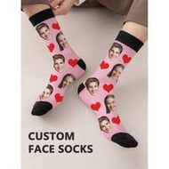 Face Socks 1pair Custom Put Any Face On Socks For Women, Personalized Photo Socks For Handsome Guys 