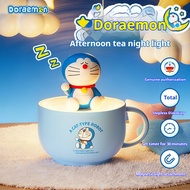 Doraemon Afternoon Tea Night Light Bedroom Bedside Sleeping Atmosphere Light Decoration USB Charging