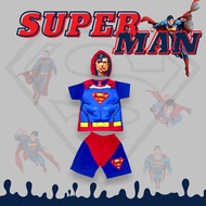 KD285 ชุดแฟนซี Superman + หน้ากาก เสื้อด้านหลังมีผ้าคลุม มีไฟตรงหน้าอก