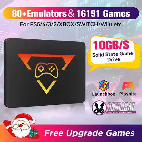 Retro Gaming SSD for Switch/PS5/Xbox/PS4/PS3/PS2/WIIU 80+Emulators Launchbox＆Retrobat＆Playnite 16191