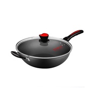 non stick pan kuali non stick Cooking King Wok Non-Stick Pan Household 36CM Induction Cooker Gas Sto
