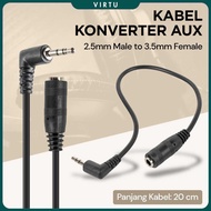 2.5mm Male to 3.5mm Female HiFi AUX Audio Cable 20cm - L44