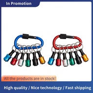 Bit Holder Keychain Easy Release and Quick Change Bit Holder 2 Sets of 6PCS 1/4 Drill Bit Holder