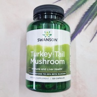 อาหารเสริม เห็ดหางไก่งวง Turkey Tail Mushroom 1g 120 Capsules [Swanson®]