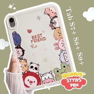 Samsung Tab S7+ S8+ Plus S9+ FE+ 12.4 2023 2022 2020 WiFi 5G LTE Softcase Kid Case Silicone Cute Chi