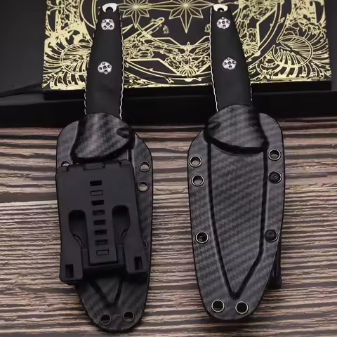 USA M390 outdoor hunting knife + scabbard, all-in-one jungle hunting knife, outdoor EDC survival kni