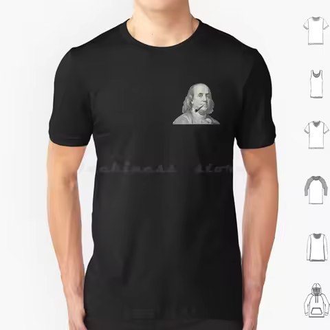 100 Dollar Bill Benjamin Franklin Smoking T Shirt 6xl Cotton Cool Tee 100 100 Dollar Bill Benjamin F