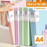 Leaf File for Documents A4 30 40 60 Pastel Color Cover Bags for Documents, Papers, Stationery Files,