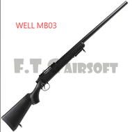 <F.T.G>現貨 WELL MB03 手拉空氣 狙擊槍 裸槍 BB槍 手拉狙 手拉 空氣槍 黑色 簡配