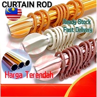 CURTAIN ROD Aksesori Besi Langsir - Tapak & Gelang / Ikea Compatible Curtain Rod Pole Accessory - Br