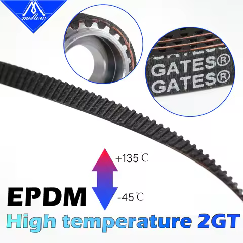 Mellow High Temperature EPDM GATES-LL-2GT Gear Synchronous Belt GT2 Width 6MM 9MM 10MM Timing Belt F