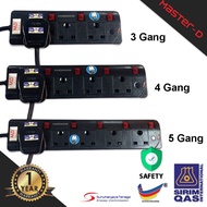 MD MASTER-D HIGH QUALITY POWER PLUG SAFE EXTENSION TRAILING SOCKET (3/4/5 GANG/WAY) SUPPORT 2/3 PIN 