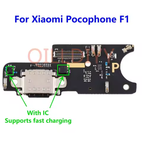 USB Charging Connector Board For Xiaomi Pocophone Poco F1 Port Dock With Microphone Flex Cable