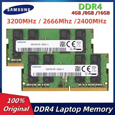 Original Samsung DDR4 Memory Notebook SODIMM RAM 4GB 8GB 3200MHz 16GB 2666Mhz 2400MHz Ram Laptop Mem