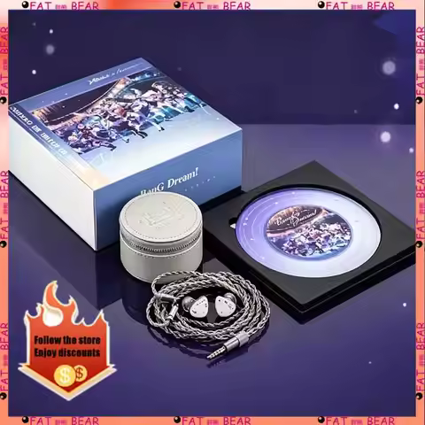 MD BanG Dream Girls Band Party Co‑branded IEM, All‑Scenario Professional HiFi In‑Ear Wired Earphone 