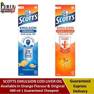 Scotts Emulsion Cod Liver Oil | Available in Original and Orange Flavour | 400ml | Guaranteed Expres