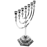 Dekorasi Pajangan Menorah Kaki Dian Pelita 7 Branches Temple Jewish Candle Holder