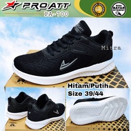 Sepatu Pria Cowok Sneakers Sport Olahraga Kekinian Pro Att PA 700 Hitam Putih Black White Size 39 sd