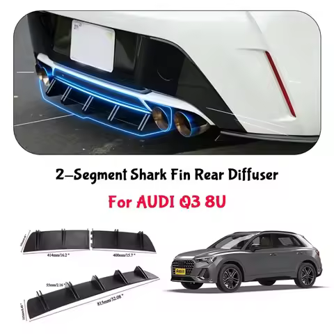 For AUDI Q3 8U Shark Fin Rear Diffuser Split Chassis Spoiler Auto Aerodynamic Parts Aerodynamic Modi