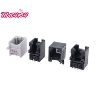 [TinchighM] 10PCS RJ11 Telephone Soet Curved Pin 95001 4P4C 6P6C 6P4C Female Ja Pcb Connector Teleph