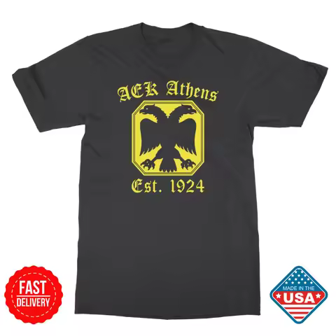 AEK Athens F.C. Greece Football Soccer Unisex T-Shirt, Size S-5XL Fan Shirt SALE