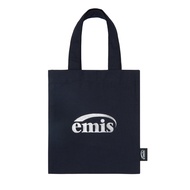 韓國 emis SILVER LOGO MINI ECO BAG 韓製 迷你銀色標誌環保購物袋 海軍藍NAVY