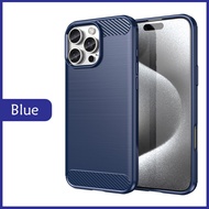 Carriso Iphone 16 Pro Max 16 Plus Ip hone 16 Back Case Cover Carbon Fiber Brushed TPU Silicone Soft 