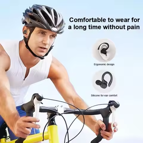 SP16 TWS Wireless Earbuds Sports Ear Hook Headphones HiFi Stereo Waterproof With Mic True Wireless E