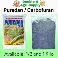 Puredan 3G / Furadan / Puradan / Carbofuran Insecticide / Nematicide / 500 grams, 1 Kilo
