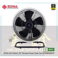 SONA (DC Motor) 20" Remote Power Desk Fan SPO6659DCP | SPO 6659DCP [One Year Warranty]