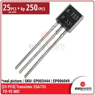[25 PCS] Transistor 2SA733 A733 TO-92 Bipolar Transistor PNP Transistor 50V 250mW Tr A733