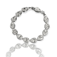 ASWA.CO JEWELLERY PT950 PLATINUM PLATED MOISSANITE WATERDROP BRACELET FOR WOMEN 🇲🇾 READY STOCK