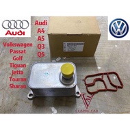 ( 100% ORIGINAL ) AUDI A4 A5 Q3 Q5 VOLKSWAGEN PASSAT GOLD TIGUAN JETTA TOURAN SHARAN OIL COOLER WITH