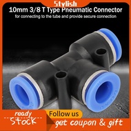 stylish365 10pcs Push to Connect Fittings  10mm 3/8 T Type Pneumatic Connector Air Line for 1/4 (6mm