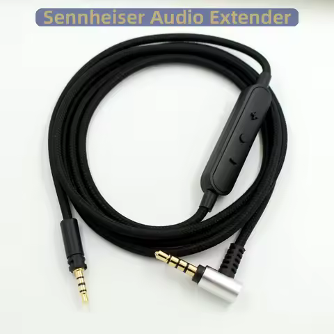For Sennheiser MOMENTUM HD400S HD350BT HD4.30 HD4.40BT HD4.50BTNC HD450B Headphone Audio Wire With M