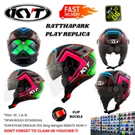 KYT D-CITY RATTHAPARK PLAY REPLICA HELMET OPEN FACE DOUBLE VISOR - HELMET STENG KYT D CITY