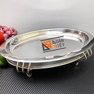 Dĩa Hột Xoài Inox Cao Cấp Làm Bò Né Bò Xào Bông Thiên LýMực Né ...Kèm Bếp Cồn Inox Cao Cấp- Dụng Cụ