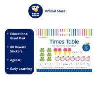 Little Genius Times Table Giant Book for Kids Fun Pad Educational Activity 64 Pages with 80 Reward S