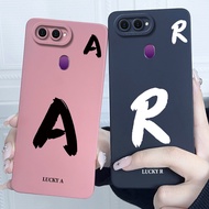 For OPPO A5s CPH1909 Case Lucky Initial Letter Soft Silicone Matte Cover for OPPO A12 OPPOA12 CPH208