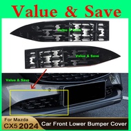 Mazda CX5 KF 2024 2025 FL Front Bumper Lower Grille Mesh Cover Glossy Black Decoration Bumper Number