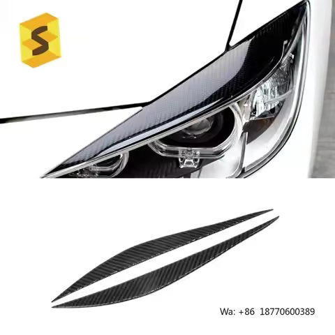 ES Carbon Fiber Headlight Eyebrow Interior Trim for BMW 3 Series F30 F34 Front Headlamp Car Eyebrows