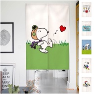 Custom Door Curtain Anime Cartoon Doorway Curtain Snoopy Series Door Curtain Half Height Shade Curtain Long Short Curtain for Kitchen Bedroom Home Decor