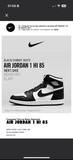 Nike Air Jordan 1 HI 85 Black/Summit White