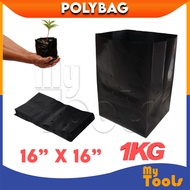 Mytools 1KG 16 X 16 HDPE Polibeg UV Poly Bag Polybag Nursery Plantation Bag (Made In Malaysia)