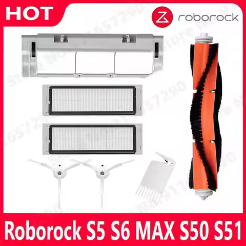 For Xiaomi 1S Roborock S6 S5 S60 S65 S5 S50 S55 E25 E35 Main Brush White HEPA Filter Vacuum Parts Ac
