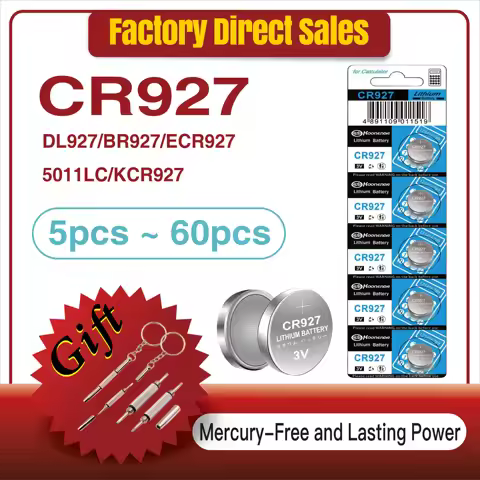 5-60PCS Battery CR927 3v Lithium Coin Cell 927 DL927 BR927 ECR927 for Watch Calculator Electronic Al