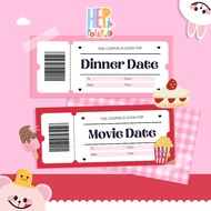 Love Coupon Ticket Date Coupon