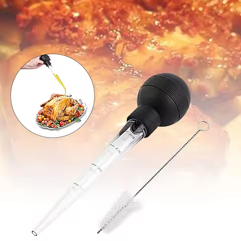 Cooking Kitchen Chicken Turkey Poultry BBQ Food Flavour Baster Syringe Tube Pump Cooking Chicken Tur