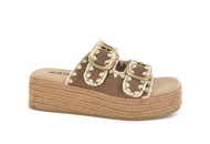 Plush Studios Cancun Flatform Sandals รองเท้าแตะลำลองแฟลตฟอร์ม แบบสวม เสริมส้น